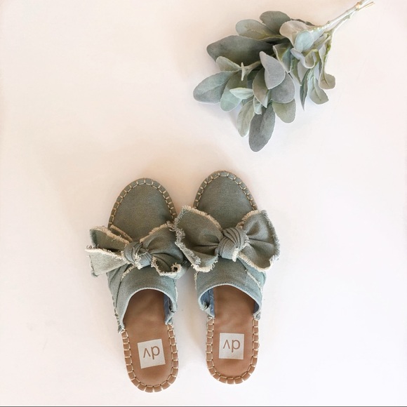 Dolce Vita Denim Knot Mules - Picture 2 of 5